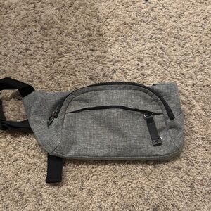 Lululemon Athletica Black and Gray Belt Bag